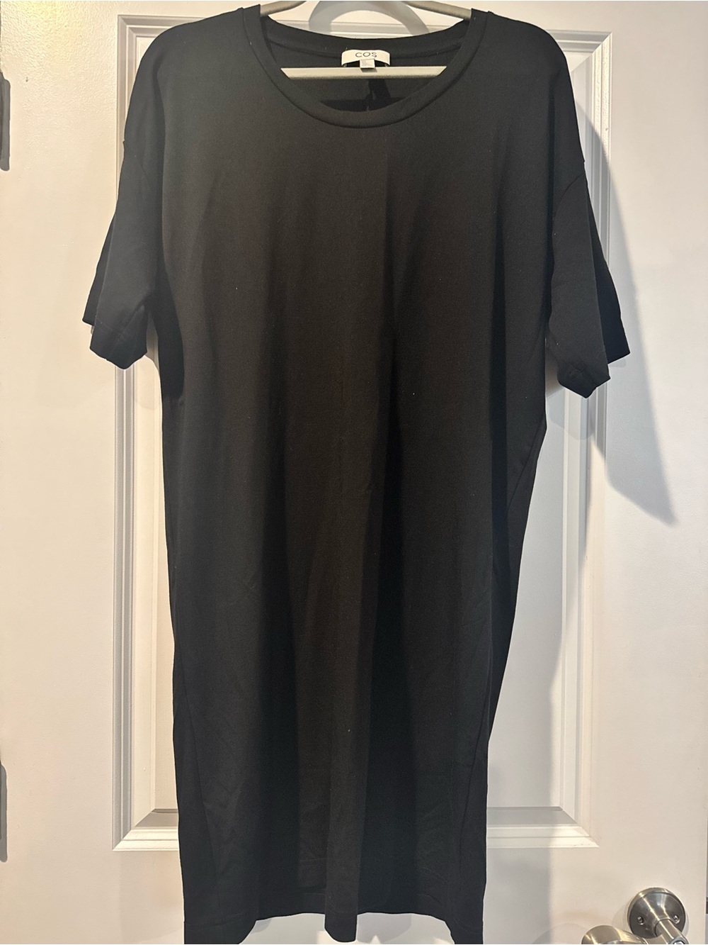 COS Black Short-Sleeve T-Shirt Dress